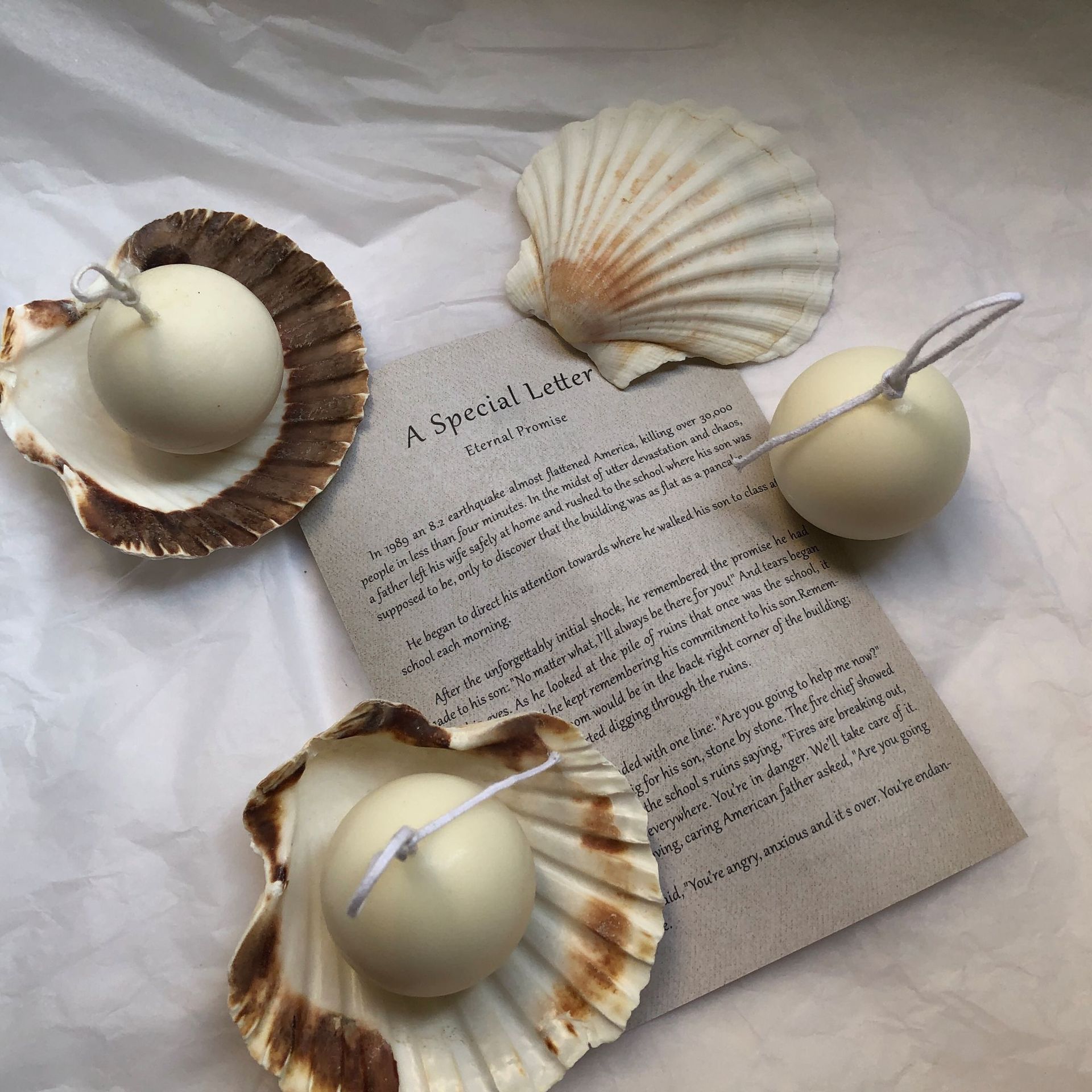 ins圆球蜡烛贝壳烛台vintage拍照道具北欧家居摆件宴会蜡烛伴手礼