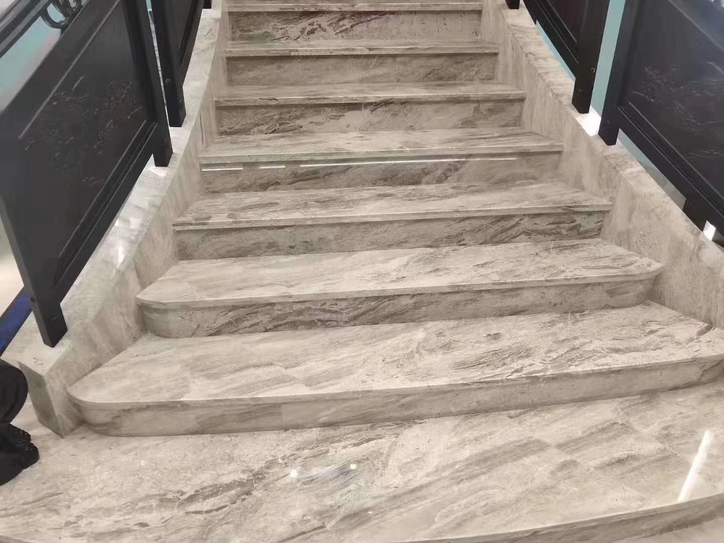 天然大理石板戴安娜灰 台面地板墙身 别墅工程精装背景墙加工定制