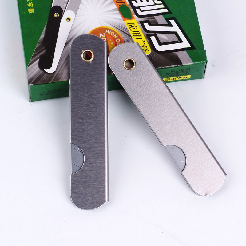 Old-Fashioned Folding Knife Silver Iron Sheet Knife Wholesale Penknife Sharp Art Knife Stationery Pencil Knife