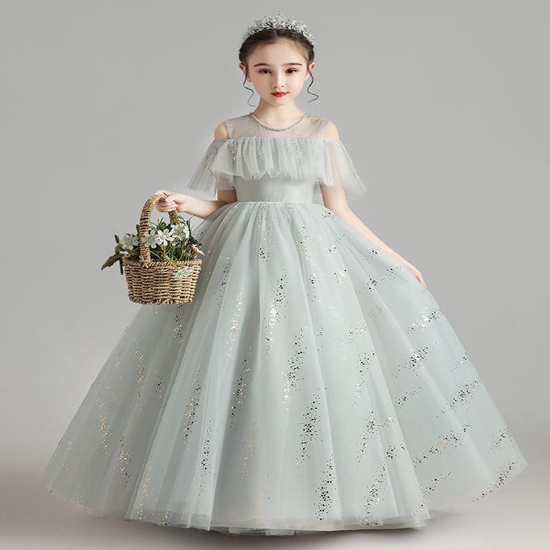 女童蓬蓬纱生日公主裙花童婚纱裙2020儿童钢琴演出服主持人晚礼服