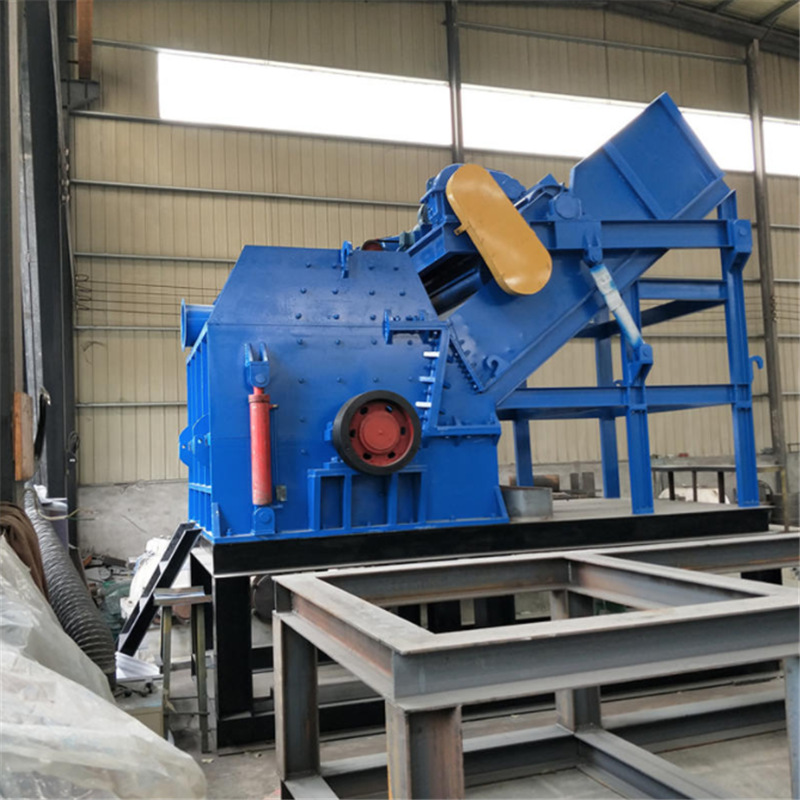 多功能彩钢瓦金属破碎机 大型生铁车架粉碎机 废自行车金属打球机