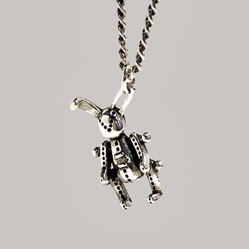 嘻哈ins机械兔子项链女网红日韩版个性可爱卡通兔锁骨项链潮饰品