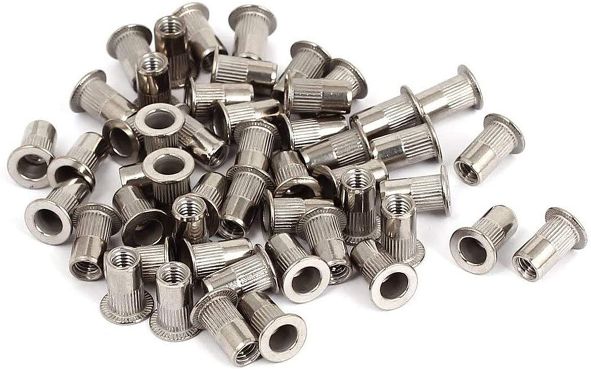 跨境直销190pcs不锈钢拉铆平头螺母盒装铆钉螺母m3m4m5m6m8m10