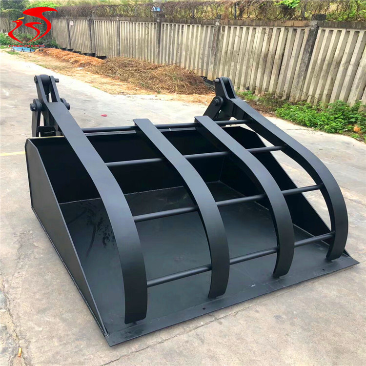 2.5-5吨座驾式叉车加装废料打包铲斗倾翻反牙带爪 叉车属具定做