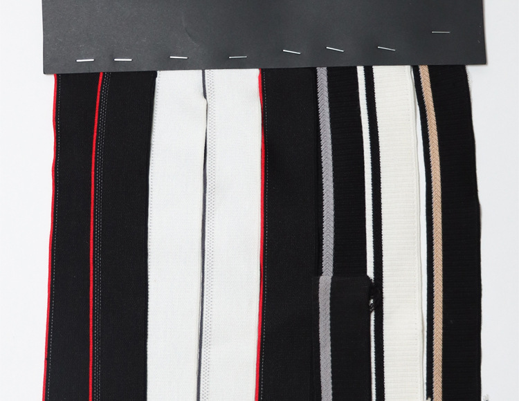 名图针织 横机罗纹双面提花织带 棉纺织带子衣服饰品配料织带衣领