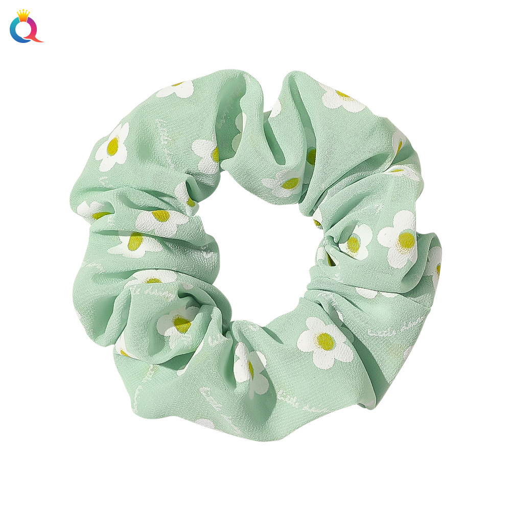 奇阅韩版新款雪纺网纱大肠发圈小清新雏菊布艺大肠圈丸子头发圈