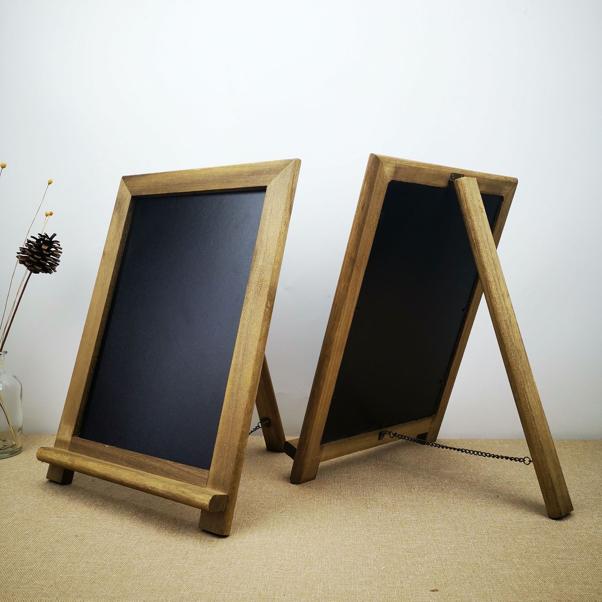 木制黑板家居支架小黑板 新款木制写字板小黑板画板可定制
