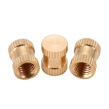 铜嵌件预埋滚花螺母m3m4 盲孔铜滚花螺母热熔铜花螺母厂价批发