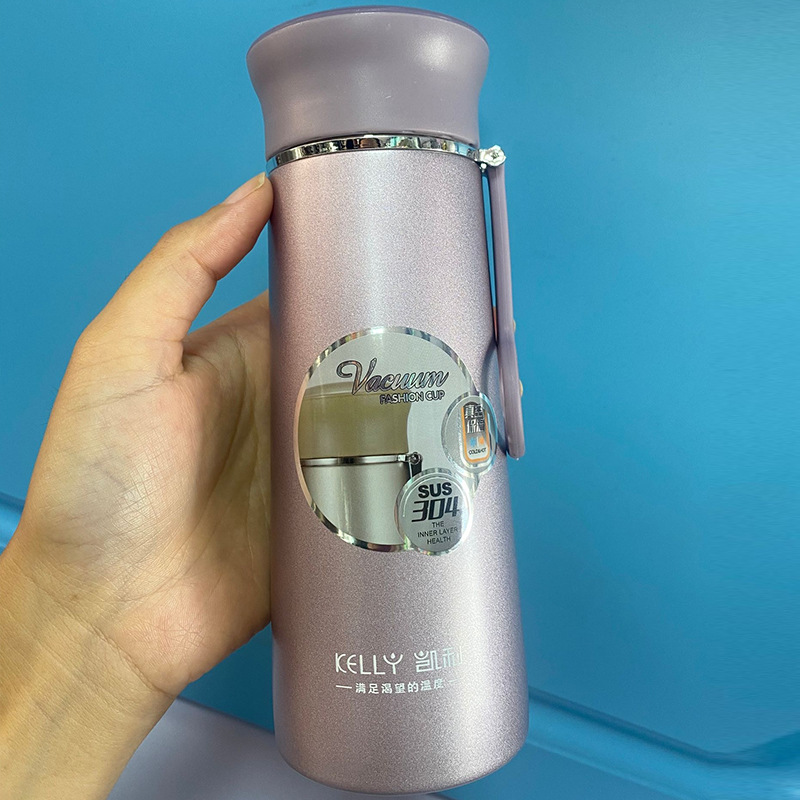 新款凯利双层不锈钢304女士保温户外携带运动儿童水杯子日用百货