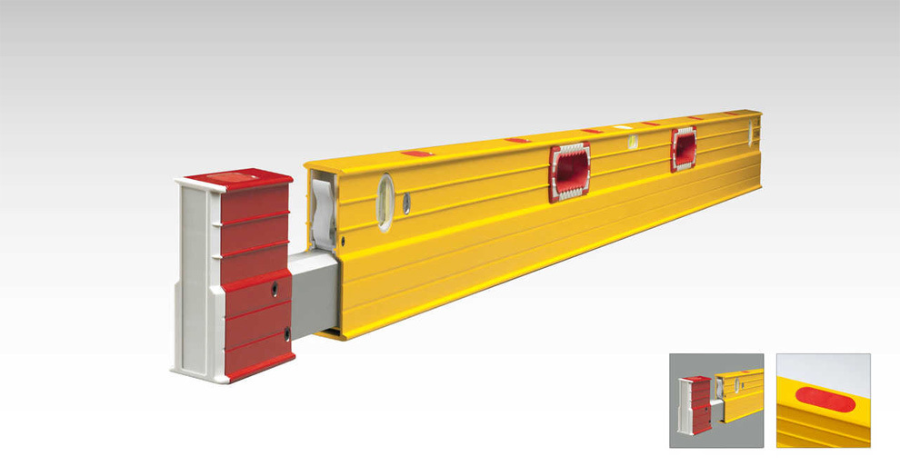 西德宝水平尺106tm型超长伸缩式水平仪强稀土磁铁工程测量靠尺
