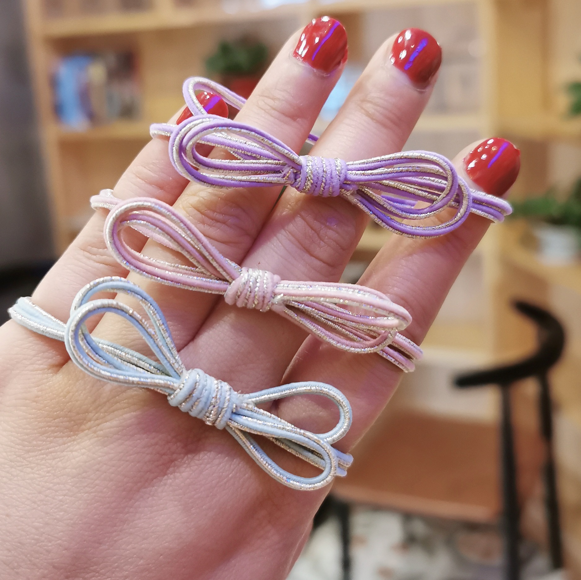 网红扎头发橡皮筋头绳韩国小清新成人简约可爱少女皮套蝴蝶结发圈