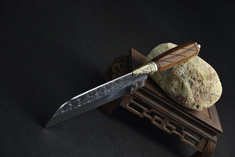 正宗龙泉手工锻打切菜刀鬼手作锋利耐用厨师刀轻巧切片刀一件代发