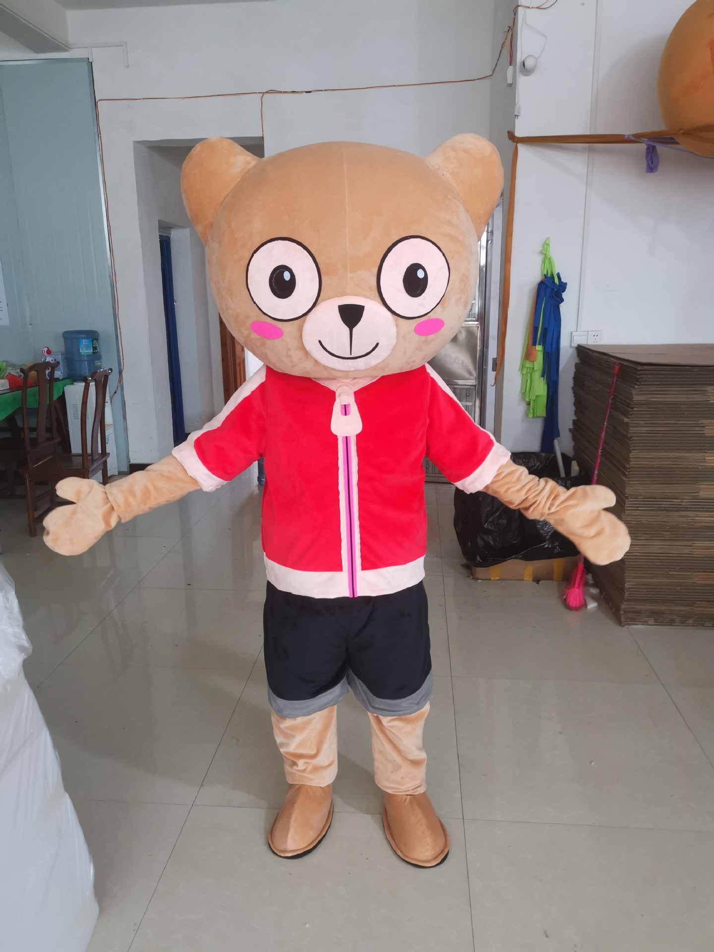 现货衬衣熊可爱熊网红熊 轻松熊人偶服装 卡通人偶服装表演道具服