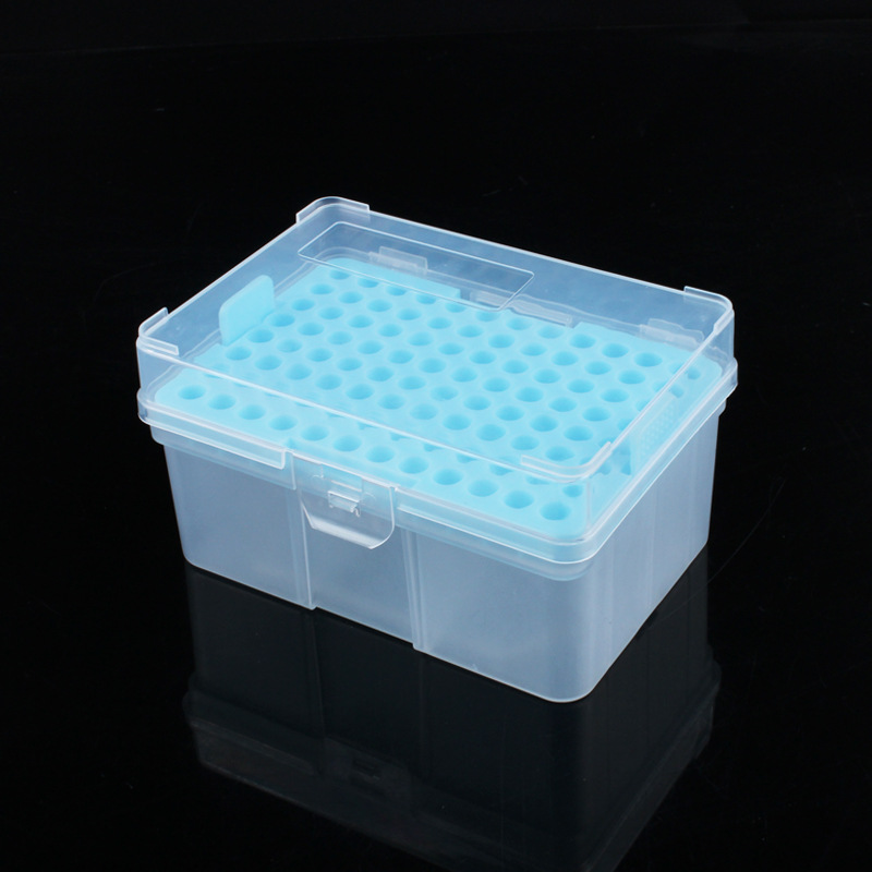 新款塑料移液器吸头盒tip头盒 200ul 96孔加样枪头盒 多用吸头盒