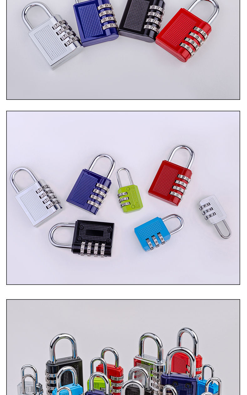 金属密码挂锁学生宿舍柜子锁健身房行李箱抽屉锁家用防盗小锁头