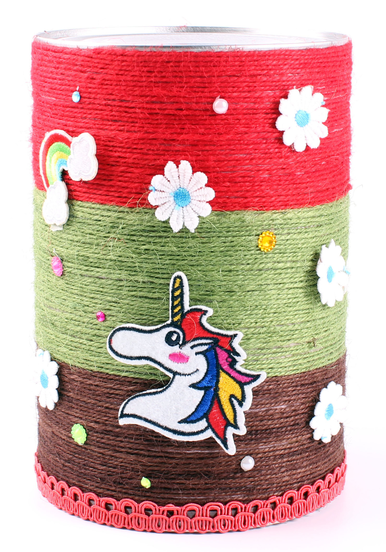 麻绳瓶子奶粉罐diy手工废物利用收纳装饰幼儿园创意花瓶制作材料