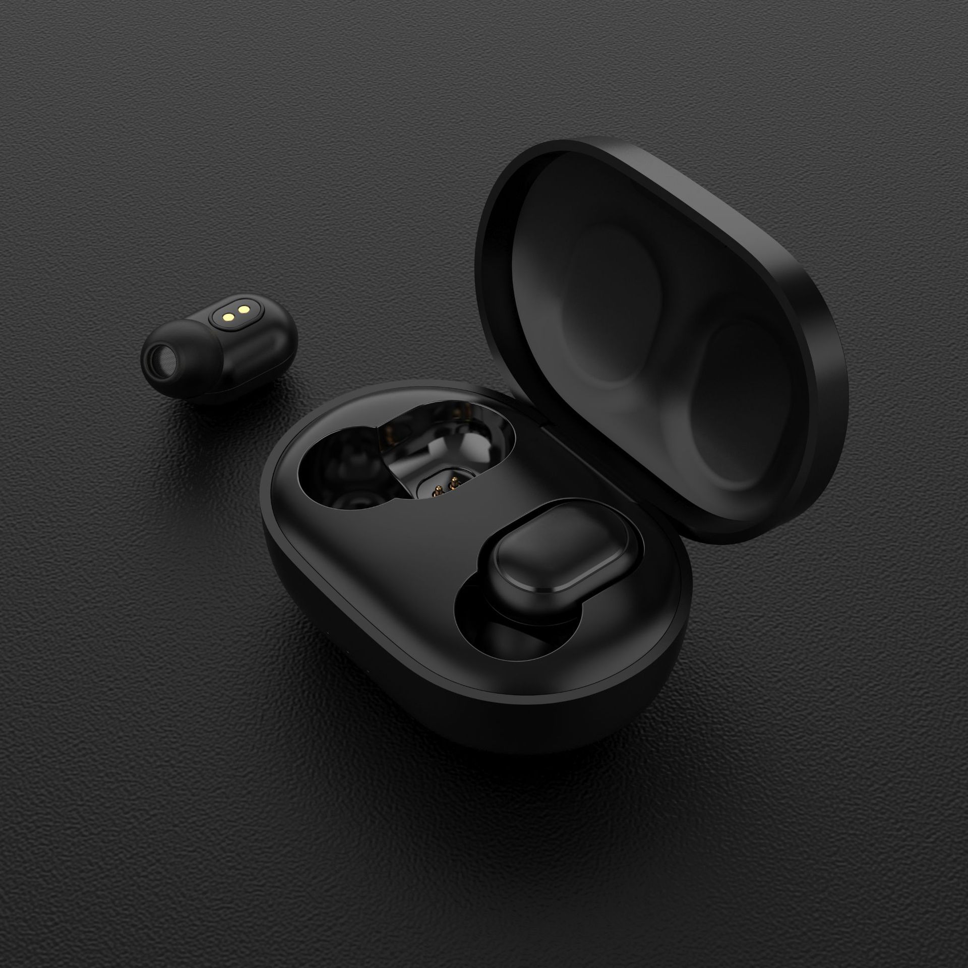 适用于小米红米redmi airdots真无线耳机充电盒仓 黑色 配1米线