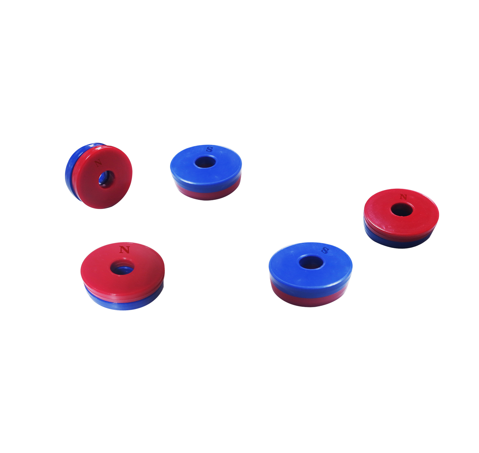 厂家直销幼儿科学磁性材料磁环小学生磁学教学塑封磁环儿童玩具