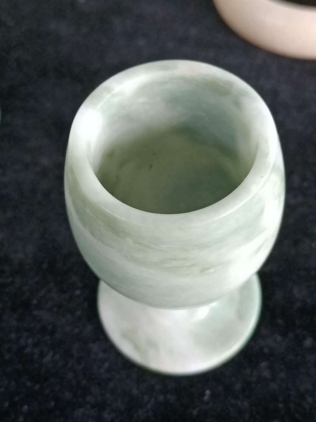 批发贵州翠玉石高脚杯子酒杯蓝田玉酒杯酒具贵翠茶杯茶具摆件