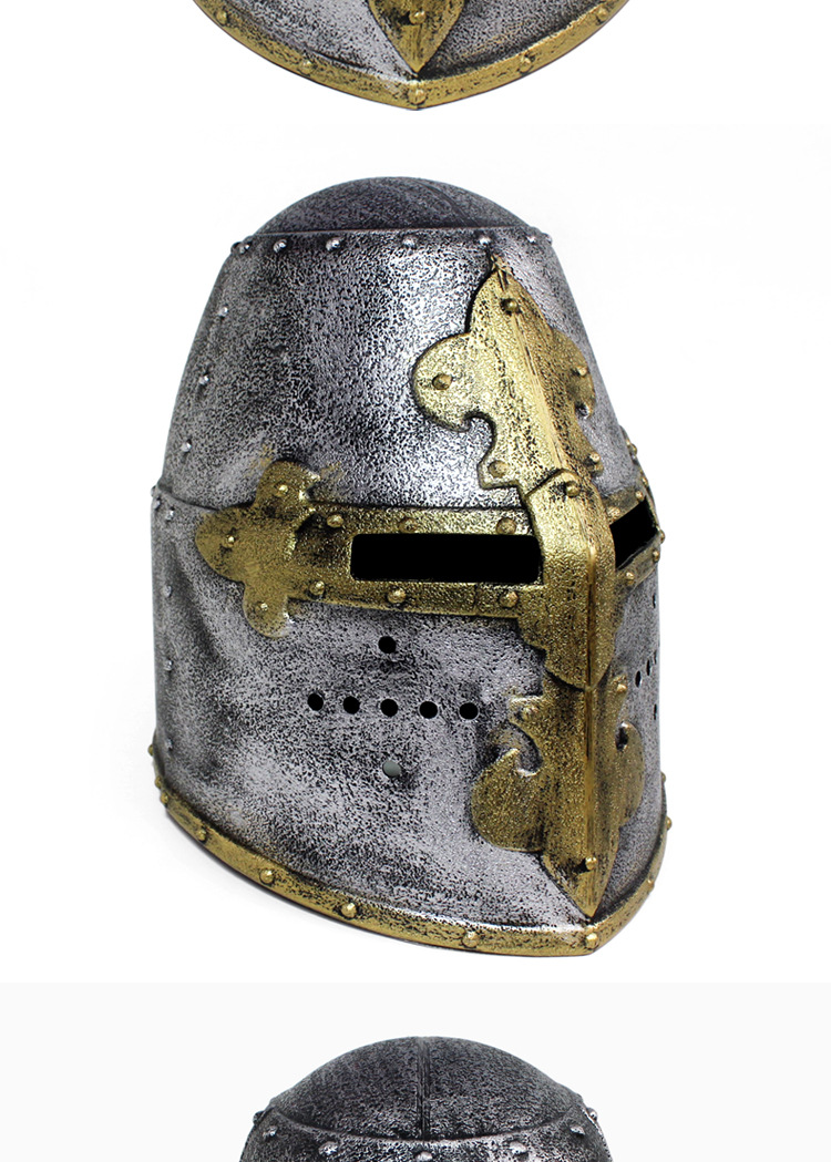 万圣节道具头盔将军帽斯巴达勇士骑士头盔cosplay表演帽罗马勇士