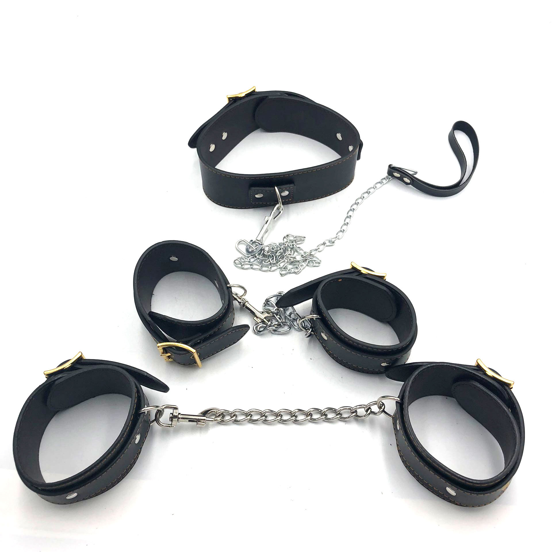 黑帝情趣成人用品五件套厂家夫妻快乐另类玩具手铐束缚5件套