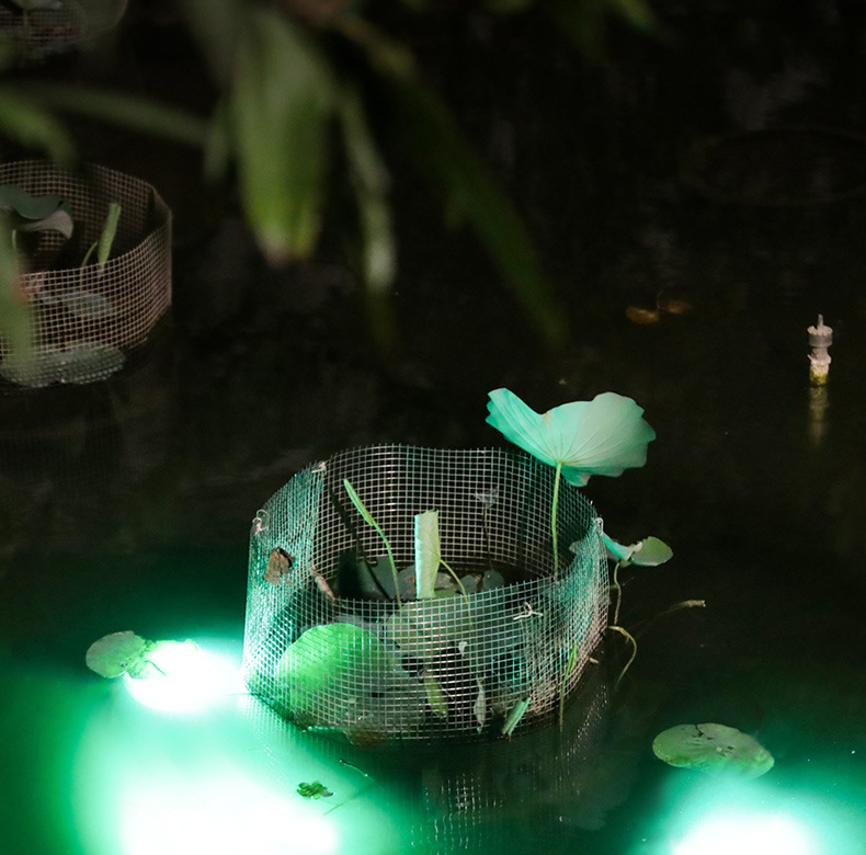 太阳能水底灯户外花园七彩鱼池水池灯防水下泳池鱼缸灯别墅庭院灯