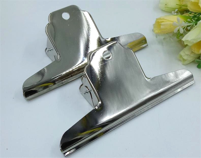 票夹文具大夹子铁票据夹文件夹整理不锈钢蝴蝶固定财务用多功能试卷