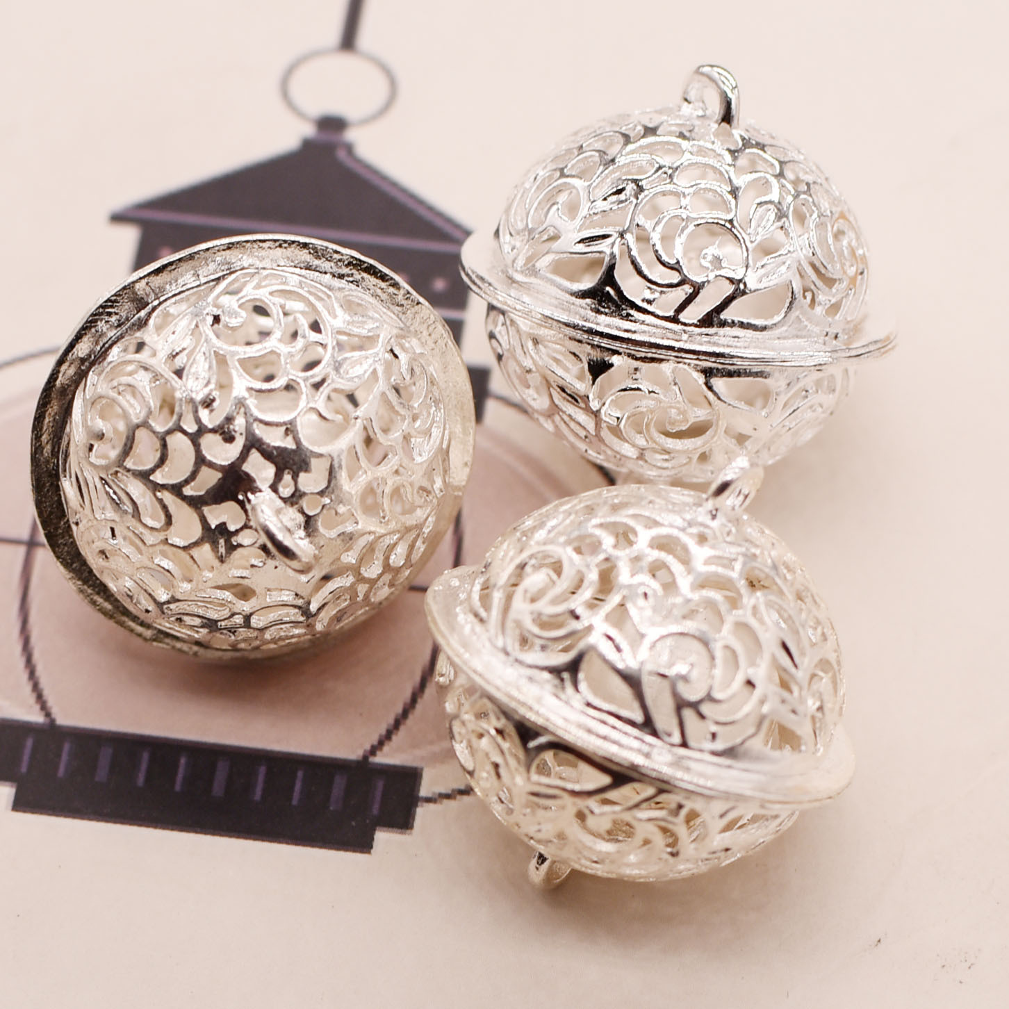 29*27mm合金镂空双吊宫铃大铃铛魏无羡清心铃腰佩