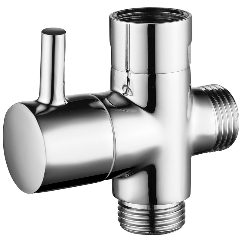 铜4分口分水器淋浴龙头转换阀一进二出分水阀花洒分水阀快开三通