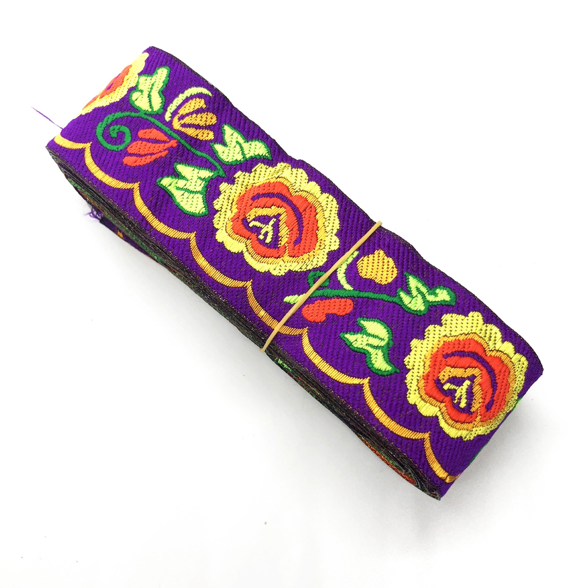 苗族花边辅料厂家直销少数民族风服装装饰涤纶刺绣提花窗帘织带