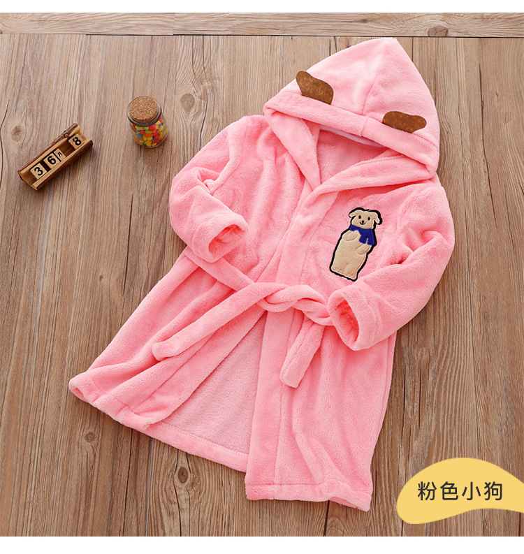 婴儿浴袍带帽 婴幼儿宝宝浴袍吸水新生儿加厚珊瑚绒秋冬儿童