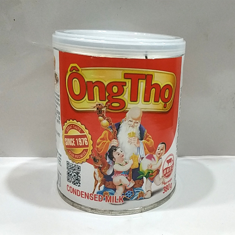 大量批发越南寿星公炼奶380g sua ong tho罐装炼乳咖啡伴侣