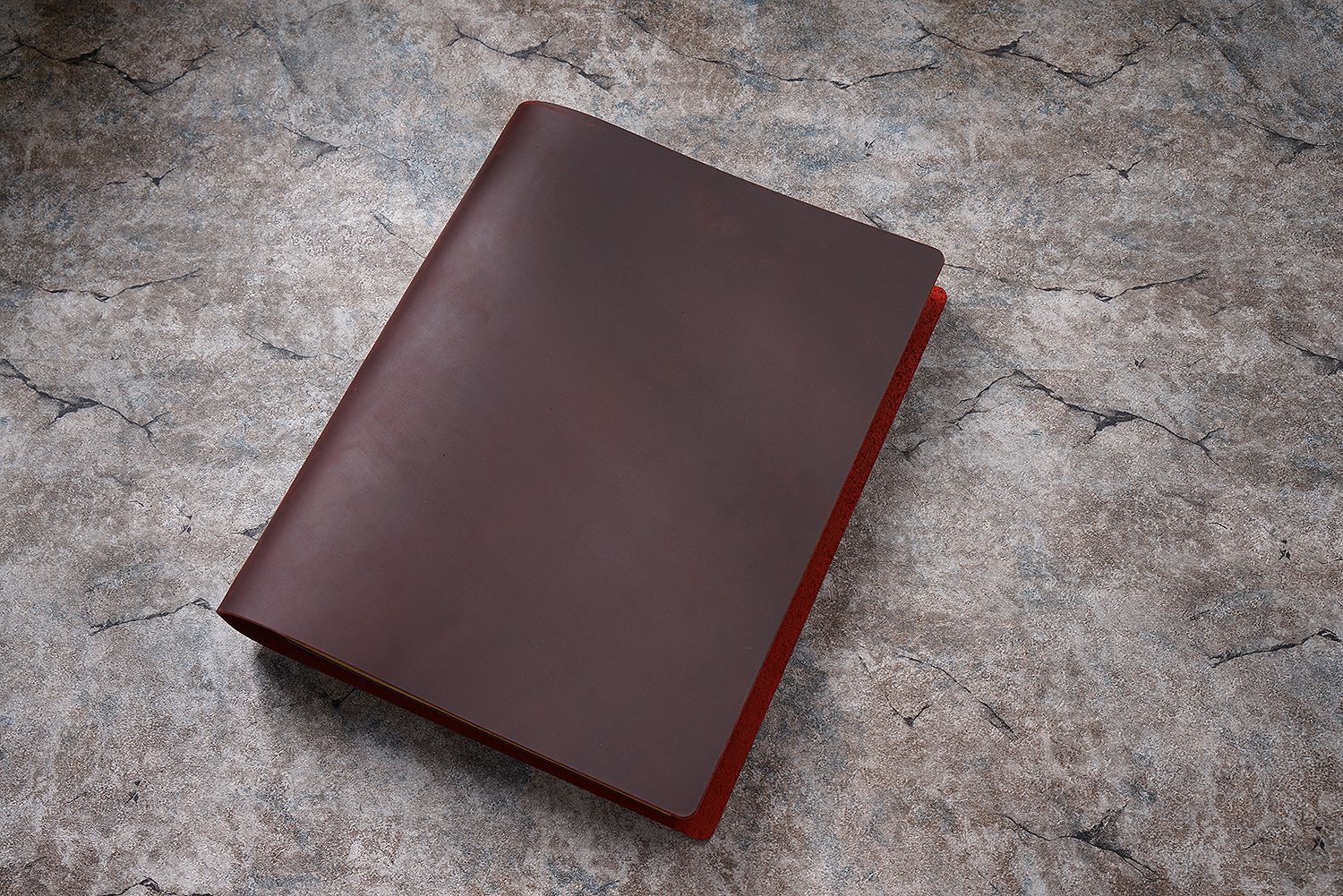 a4真皮笔记本4孔活页夹记事本商务复古牛皮日记本手工超大加厚本