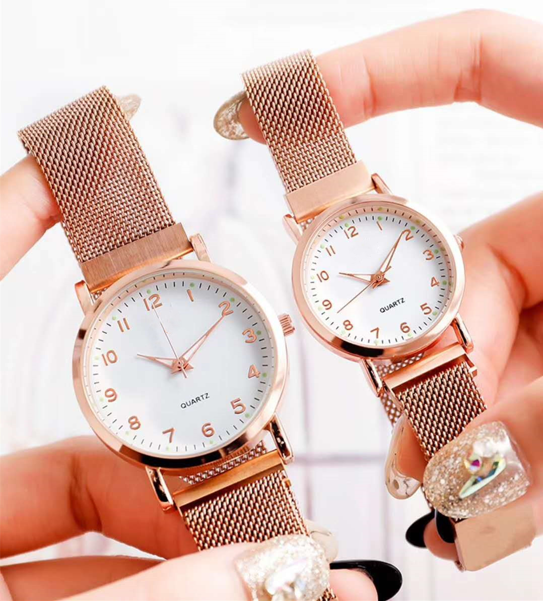 韩版ins风时尚气质女手表抖音同款简约夜光学生情侣手表批发