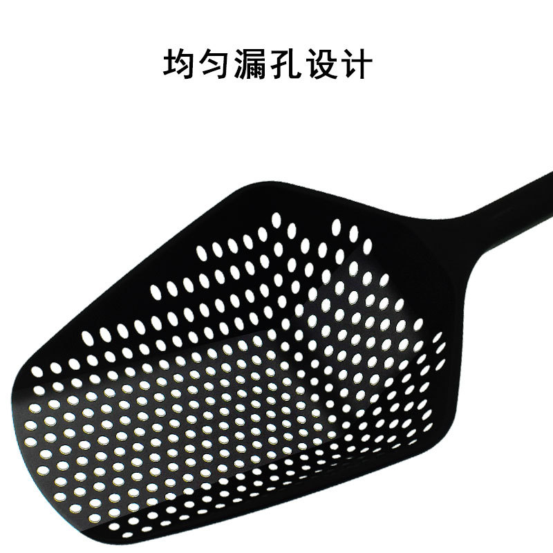 Large Integrated Plastic Ice Shovel Waterproof Slotted Turner Long Handle Drain Grain Slag Ladel Mesh Shovel Water Filter Shovel Big Strainer