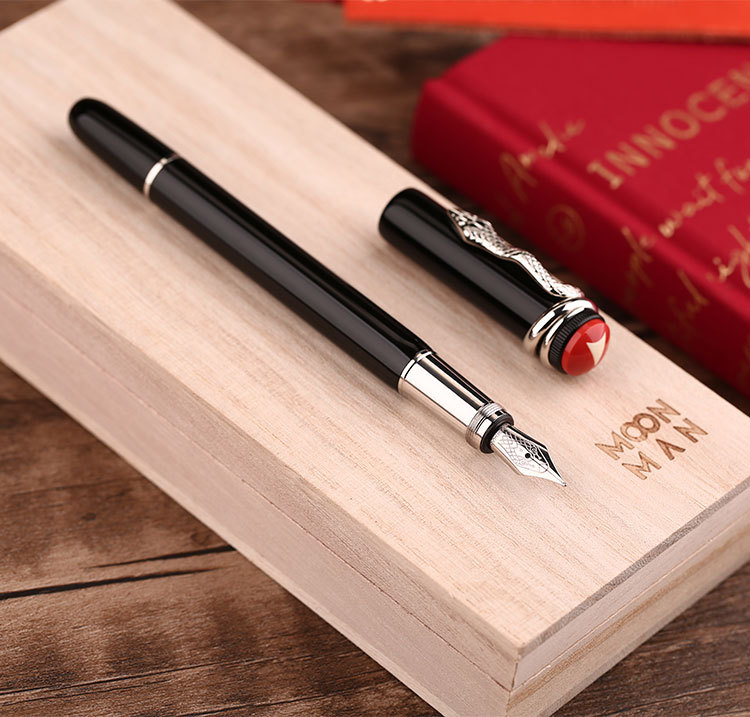 moonman末匠f9法师双色尖金属钢笔红蛇灵蛇蜘蛛款活塞吸墨