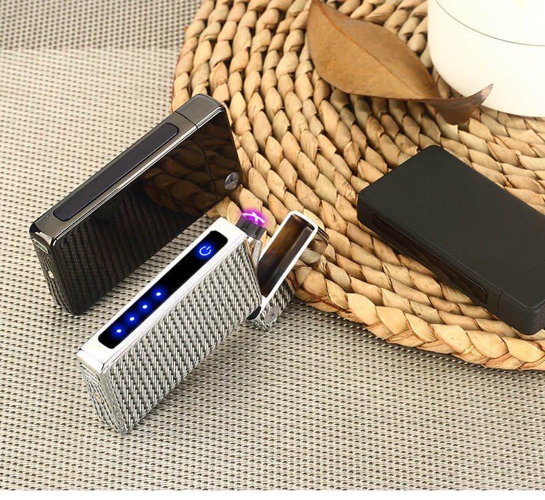 微雕投影一百种爱usb充电双火电弧打火机礼品跨境广告6008-2刻字