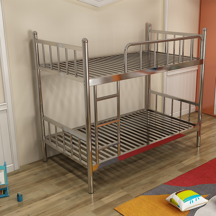 佛山厂家加厚简约现代不锈钢上下床家用儿童床学校公寓宿舍上下床