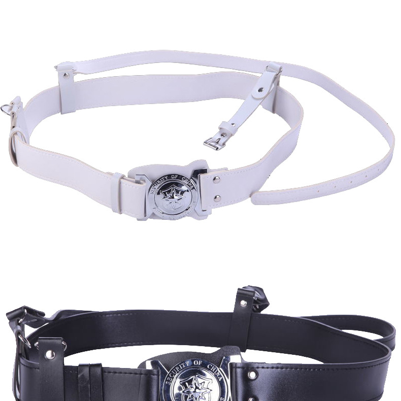 批发新式保安腰带武装带正品黑色白色保安斜跨外腰带保安执勤皮带