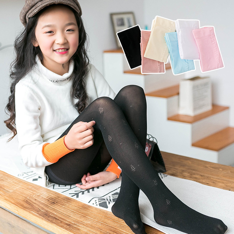 2020夏款儿童连裤袜超薄兔子小树女童打底裤3-8-12岁宝宝连裤丝袜