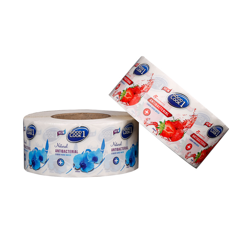 Reel Self-Adhesive Label Paper Glasin Bottom PVC Sealing Paste All Kinds of Self-Adhesive Sticker Manufacturers