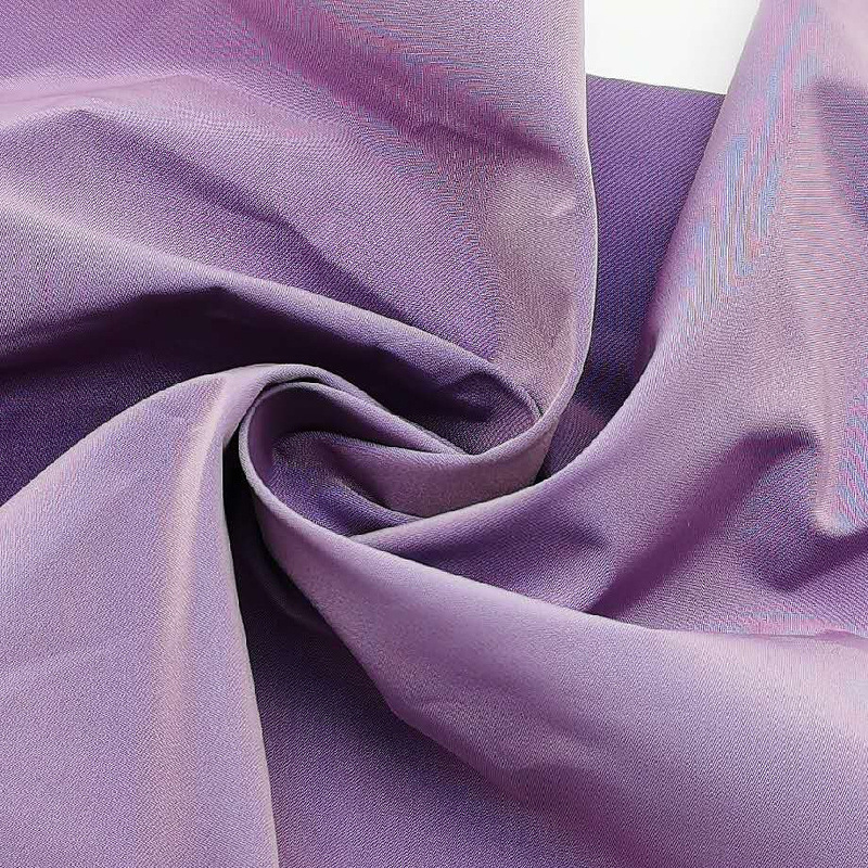 新品阳离子半记忆 75d低弹丝平纹涤纶双色防水风衣羽绒服时装面料