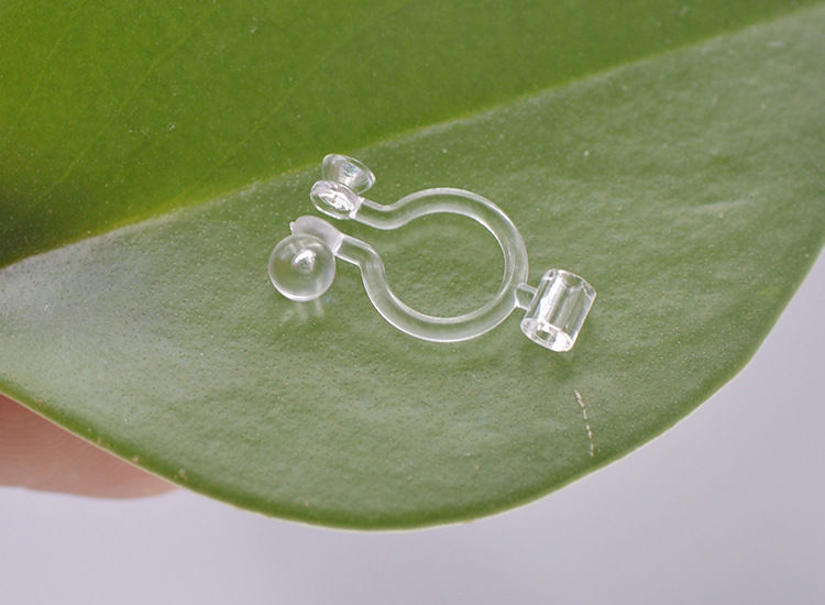 耳钉耳环改塑料耳夹转换器 透明塑料无耳洞u形夹diy配件材料树脂