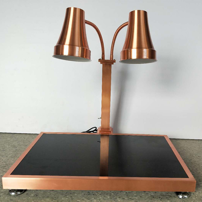 自助餐食物保温灯大理石双三头保温灯食品保温台暖食灯加热烤肉灯