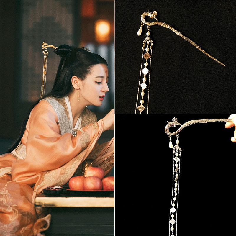 三生三世枕上书白凤九迪丽热巴同款发钗长流苏发簪头饰发饰簪子