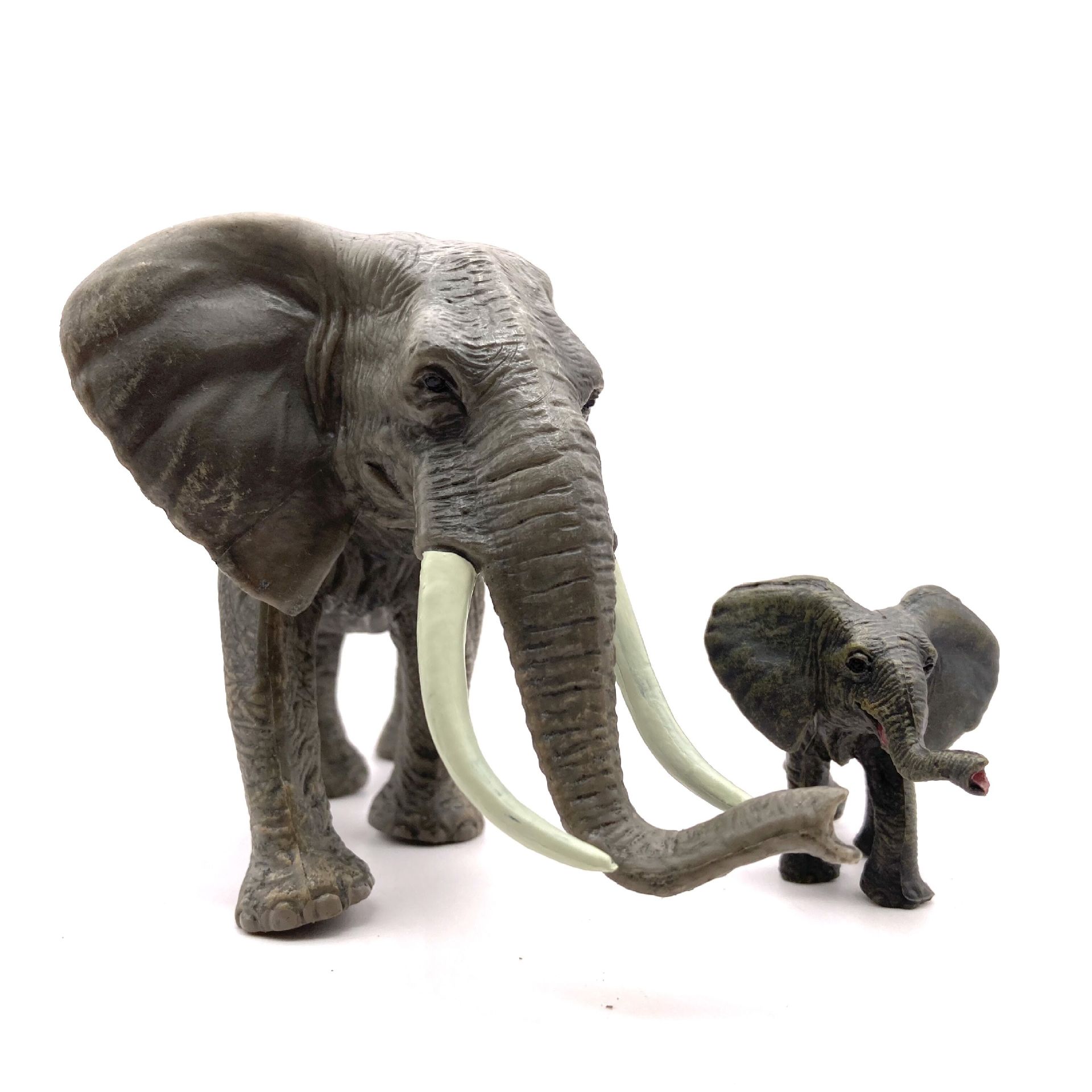 跨境仿真野生动物模型大象非洲大象公象小象模型儿童实心玩具摆件