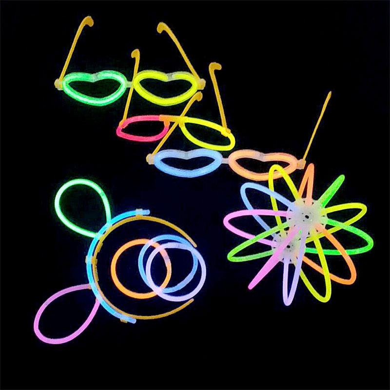 百变荧光棒送接头儿童发光玩具荧光手环派对演唱会助威发光棒