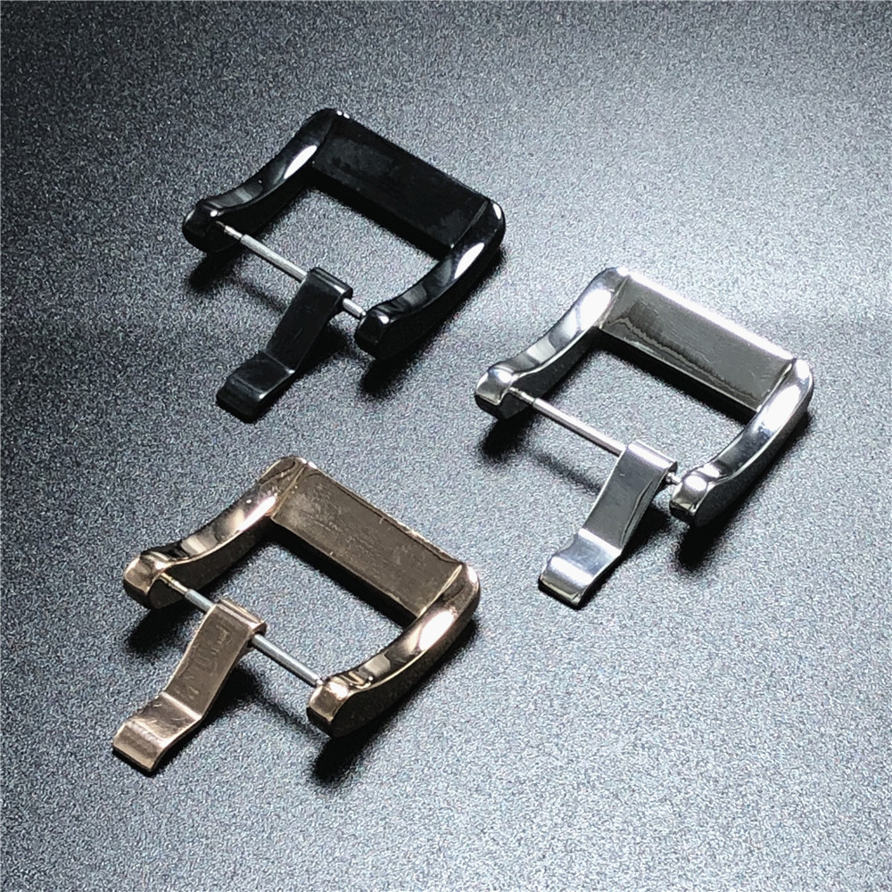 适用宝龙手表带原款精钢蝴蝶扣 折叠扣 男银色手表扣 表扣子20mm