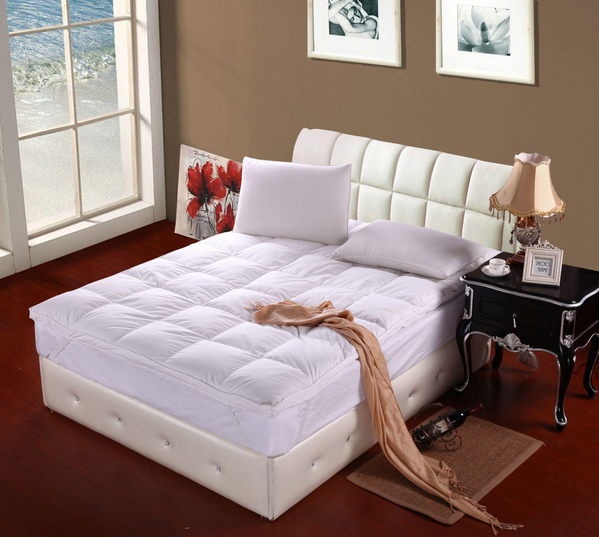 厂家直销 五星酒店羽绒床垫 双层床褥保护垫 单双人加厚 舒适垫