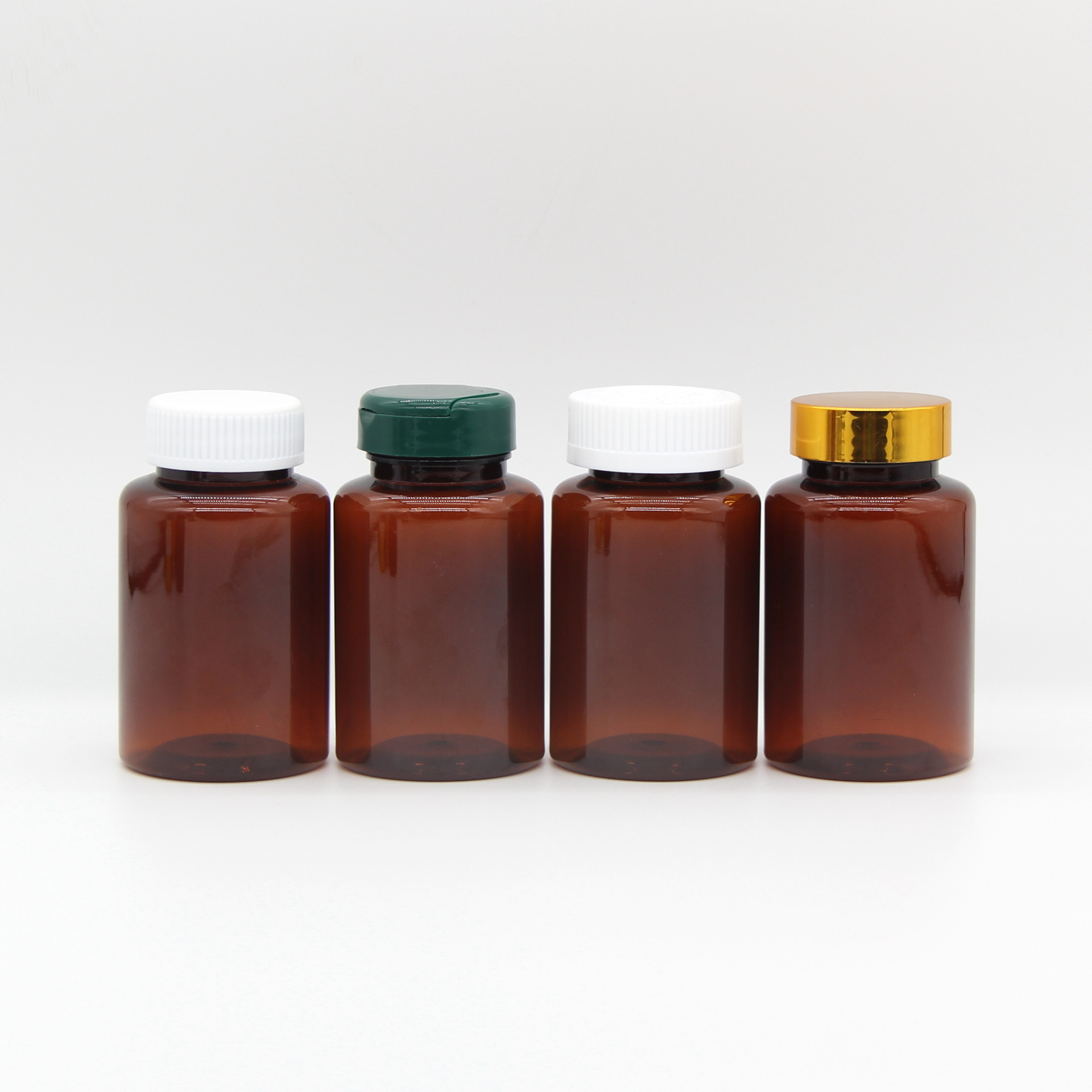 150ml透明保健品塑料瓶 安全盖压旋盖胶囊瓶 医药药丸瓶